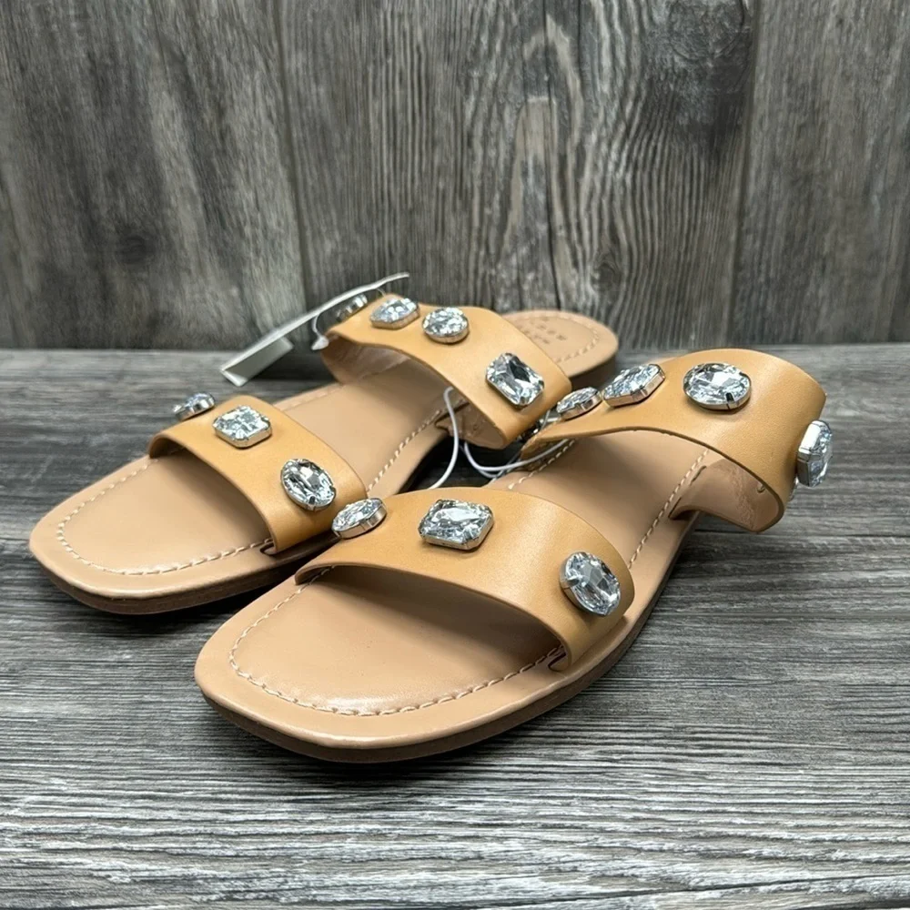 Women's Brit Two Band Embellished Sandals - A New Day